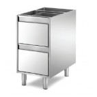 Armoire à 2 tiroirs sur pieds, L 550 x P 450 x H 850 mm