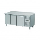 Meuble réfrigéré avec dosseret, en acier inoxydable, 417 l, - 2 + 8 (°C)