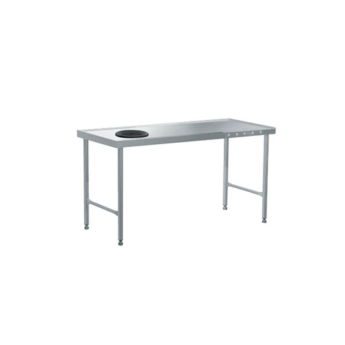 Table de tri avec départ en angle à droite acier inoxydable L 1600 mm Table de tri avec départ en angle à droite acier inoxydable L 1600 mm
