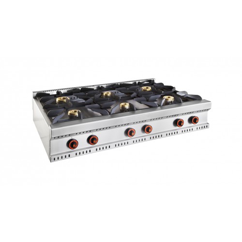 Cuisinière à gaz sans four ligne 900 modèle TEJO 6 brûleurs Cuisinière à gaz sans four ligne 900 modèle TEJO 6 brûleurs