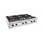 Cuisinière à gaz sans four, ligne 900, modèle TEJO, 6 brûleurs
