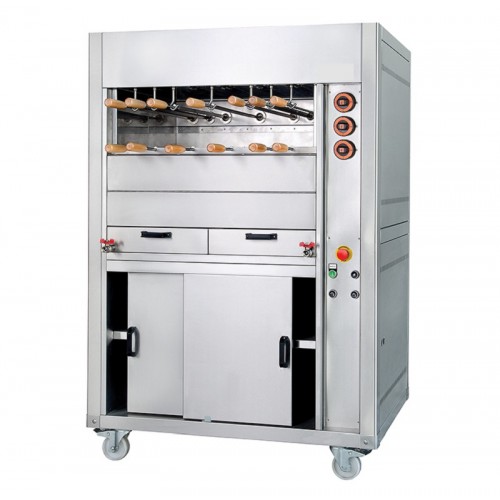 Grill à gaz pour Rodizio ligne 740 double modèle RBG longueur 1250 mm Grill à gaz pour Rodizio ligne 740 double modèle RBG longueur 1250 mm