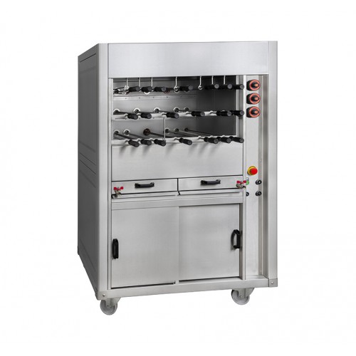 Grill à gaz pour Rodizio ligne 740 triple modèle RBG longueur 1550 mm Grill à gaz pour Rodizio ligne 740 triple modèle RBG longueur 1550 mm