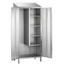 Armoire d'entretien toit penté 1 porte non-doublée Inox AISI 304