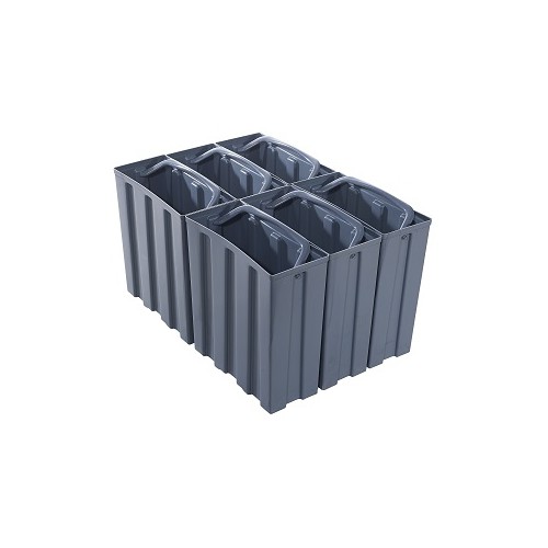 6 seaux pour bacs de stockage avec chariot (70 kg) 6 seaux pour bacs de stockage avec chariot (70 kg)