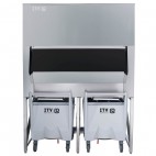 Bac de stockage fixe, avec chariot, 841 kg de stockage