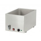 Bain marie professionnel avec robinet de vidange GN 1/1 - 200 mm en acier inoxydable 1300W