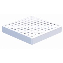 Grille classe L15, perforée passivée, pour caniveau Modul 20, cadre 200 x 200 mm