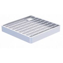 Grille classe R50 a barreaux anti dérapant passivée pour caniveau Modul 20 cadre 250 x 250 mm
