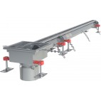 Caniveau Modul 20 sortie verticale en bout DN110 avec boitier siphon 200 x 200 mm Longueur 1500 mm