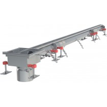 Caniveau Modul 20 sortie verticale en bout DN110 avec boitier siphon 200 x 200 mm Longueur 2000 mm