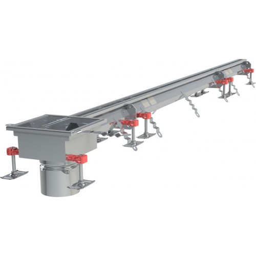 Caniveau Modul 20 sortie verticale en bout DN110 avec boitier siphon 200 x 200 mm Longueur 2000 mm Caniveau Modul 20 sortie verticale en bout DN110 avec boitier siphon 200 x 200 mm Longueur 2000 mm