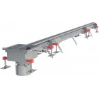 Caniveau Modul 20 sortie verticale en bout DN110 avec boitier siphon 200 x 200 mm Longueur 2000 mm