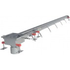 Kit caniveau sortie verticale en bout, sans grille, avec boitier siphon 200 x 200 mm, Longueur 2500 mm