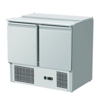 Saladette réfrigérée, +2 + 8 °C, 240 L, plan de travail inox
