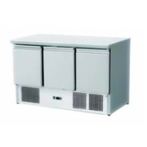 Saladette réfrigérée, +2 + 8 °C, 368 L, 400 W, plan de travail inox