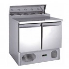 Saladette réfrigérée, +2 + 8 °C, 254 L, plan de travail inox