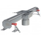 Caniveau Modul 20 sortie verticale centrée DN110 avec boitier siphon 200 x 200 mm Longueur 1000 mm