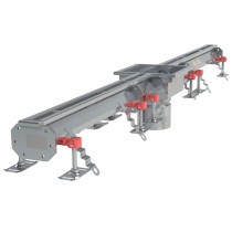 Kit caniveau sortie verticale centrée DN110, sans grille, avec boitier siphon 200 x 200 mm, Longueur 1000 mm