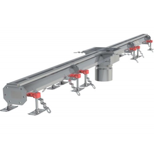 Caniveau Modul 20 sortie verticale centrée DN110 avec boitier siphon 200 x 200 mm Longueur 2000 mm Caniveau Modul 20 sortie verticale centrée DN110 avec boitier siphon 200 x 200 mm Longueur 2000 mm