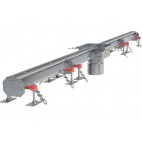 Caniveau Modul 20 sortie verticale centrée DN110 avec boitier siphon 200 x 200 mm Longueur 2000 mm
