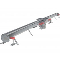 Kit caniveau sortie verticale centrée DN110, sans grille, avec boitier siphon 200 x 200 mm, Longueur 2000 mm