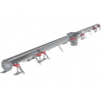 Kit caniveau sortie verticale centrée DN110, sans grille, avec boitier siphon 200 x 200 mm, Longueur 3500 mm