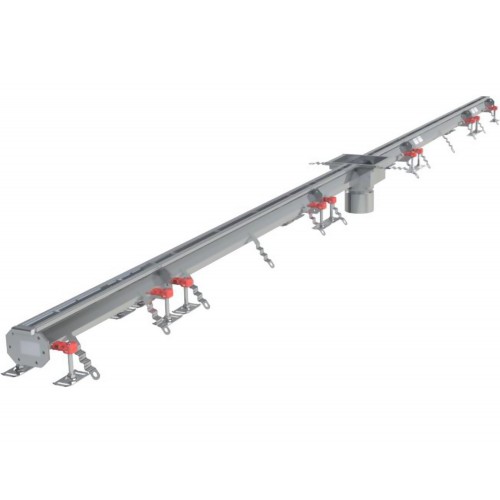 Caniveau Modul 20 sortie verticale centrée DN110 avec boitier siphon 200 x 200 mm Longueur 4000 mm Caniveau Modul 20 sortie verticale centrée DN110 avec boitier siphon 200 x 200 mm Longueur 4000 mm