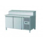 Saladette réfrigérée, -2 + 8 °C, surface en inox, 290 W, 2 portes, GN 1/3 x 7