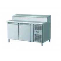 Saladette réfrigérée, -2 + 8 °C, surface en inox, 290 W, 2 portes, GN 1/3 x 7
