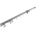Kit caniveau sortie verticale centrée DN110, sans grille, avec boitier siphon 200 x 200 mm, Longueur 5000 mm