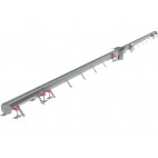 Kit caniveau sortie verticale centrée DN110, sans grille, avec boitier siphon 200 x 200 mm, Longueur 5500 mm