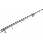Kit caniveau sortie verticale centrée DN110, sans grille, avec boitier siphon 200 x 200 mm, Longueur 6000 mm