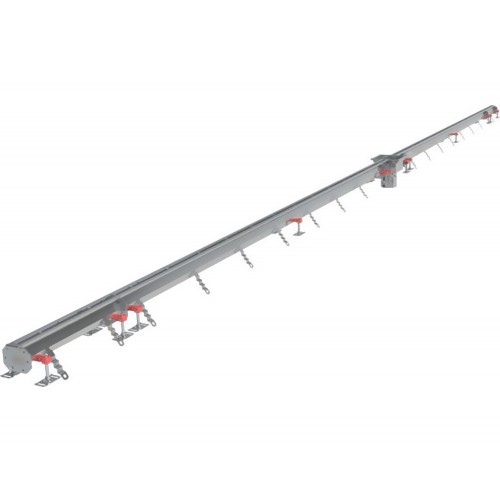 Caniveau Modul 20 sortie verticale centrée DN110 avec boitier siphon 200 x 200 mm Longueur 7500 mm Caniveau Modul 20 sortie verticale centrée DN110 avec boitier siphon 200 x 200 mm Longueur 7500 mm