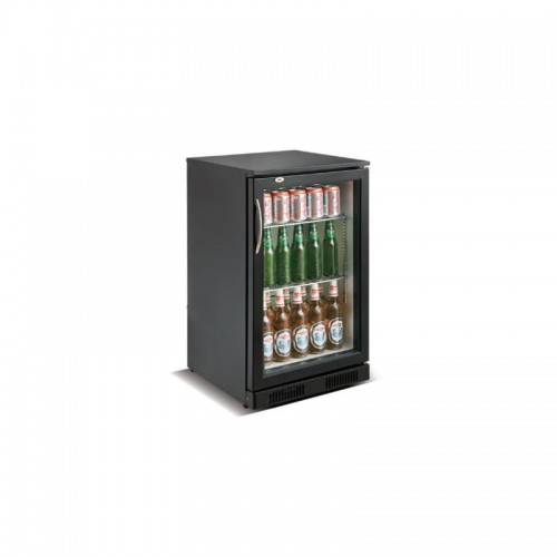 Desserte réfrigérée arrière de bar, 1 porte battante, couleur noir, 138 L Desserte réfrigérée arrière de bar, 1 porte battante, couleur noir, 138 L