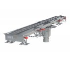 Kit caniveau Modul 200, sortie verticale centrée, sans grille, avec boitier siphon, L 2000 mm