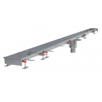 Kit caniveau Modul 200, sortie verticale centrée, sans grille, avec boitier siphon, L 2500 mm