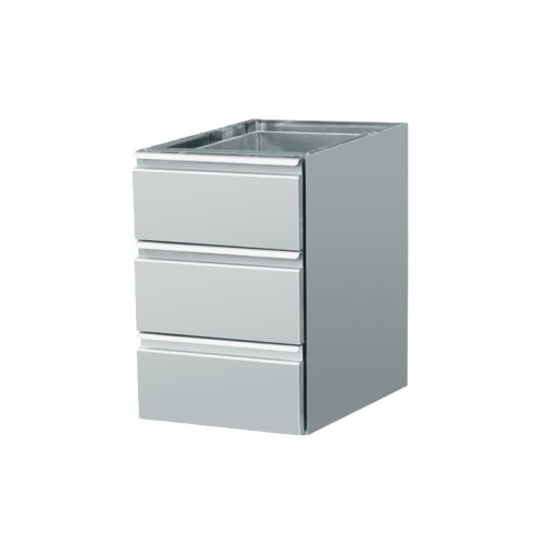 Tiroir 3 niveaux, L 400 x P 660 x H 555 mm, pour tables