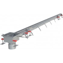 Caniveau Modul 20 sortie verticale en bout DN110 avec boitier siphon 200 x 200 mm Longueur 8000 mm