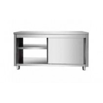 Placard inox, portes traversantes, P 600 mm