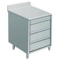 Placard inox, L 500 x H 950 mm, adossée