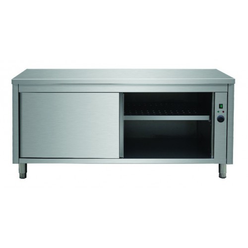 Placard chauffant, en acier inoxydable, portes coulissantes, 30-90 °C, P 700 mm Placard chauffant, en acier inoxydable, portes coulissantes, 30-90 °C, P 700 mm