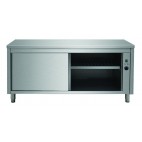 Placard chauffant, en acier inoxydable, portes coulissantes, 30-90 °C, P 700 mm