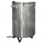 Poubelle en inox, 95 L 