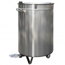 Poubelle en inox, 95 L 