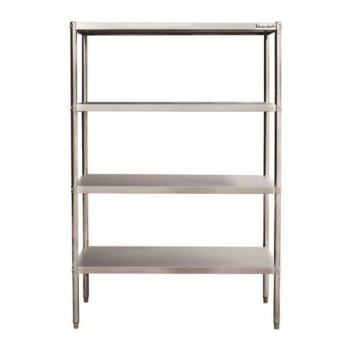 Rayonnage en acier inoxydable, 4 niveaux, P 400 x H 1800 mm Rayonnage en acier inoxydable, 4 niveaux, P 400 x H 1800 mm