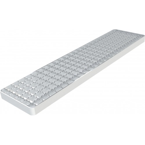 Grille classe L15 caillebotis anti dérapant double crantage electropolie Longueur 496 mm Grille classe L15 caillebotis anti dérapant double crantage electropolie Longueur 496 mm