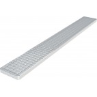 Grille classe L15, caillebotis anti-dérapante double crantée electropolie, Longueur 1000 mm