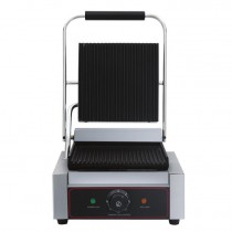 Machine à panini, acier inoxydable, plaque en fonte rainurée, 2.2 KW