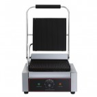 Machine à panini, en acier inoxydable, plaque en fonte rainurée, 2.2 KW